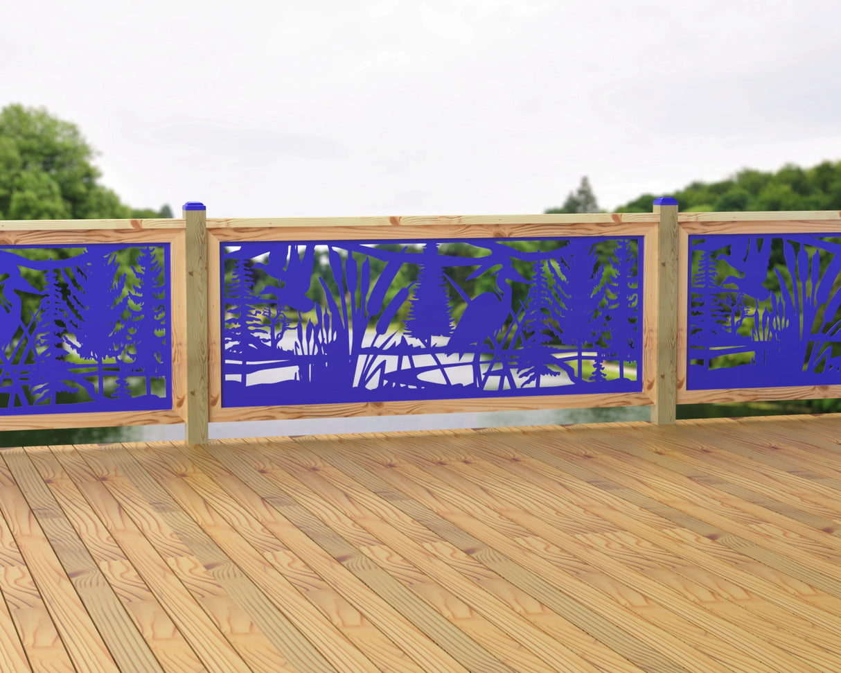 80"x30" - Crane Pond Fence/Gate Panel Insert - Madison Iron and Wood