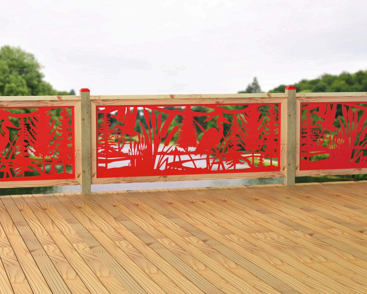 80"x30" - Crane Pond Fence/Gate Panel Insert - Madison Iron and Wood