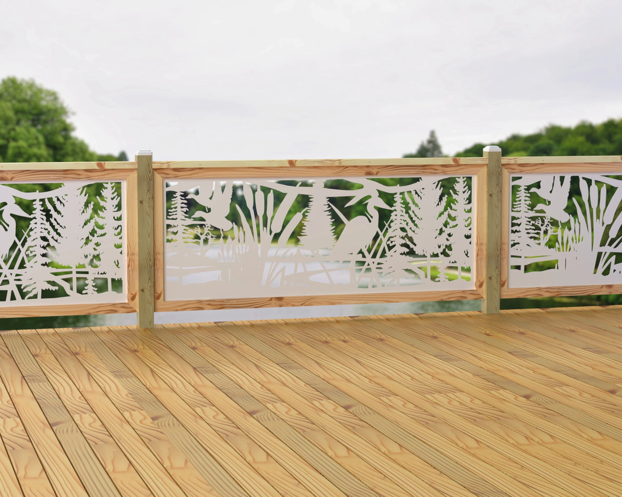 80"x30" - Crane Pond Fence/Gate Panel Insert - Madison Iron and Wood