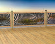 80"x30" - Palm Leaf Pattern Fence/Gate Panel Insert - Madison Iron and Wood