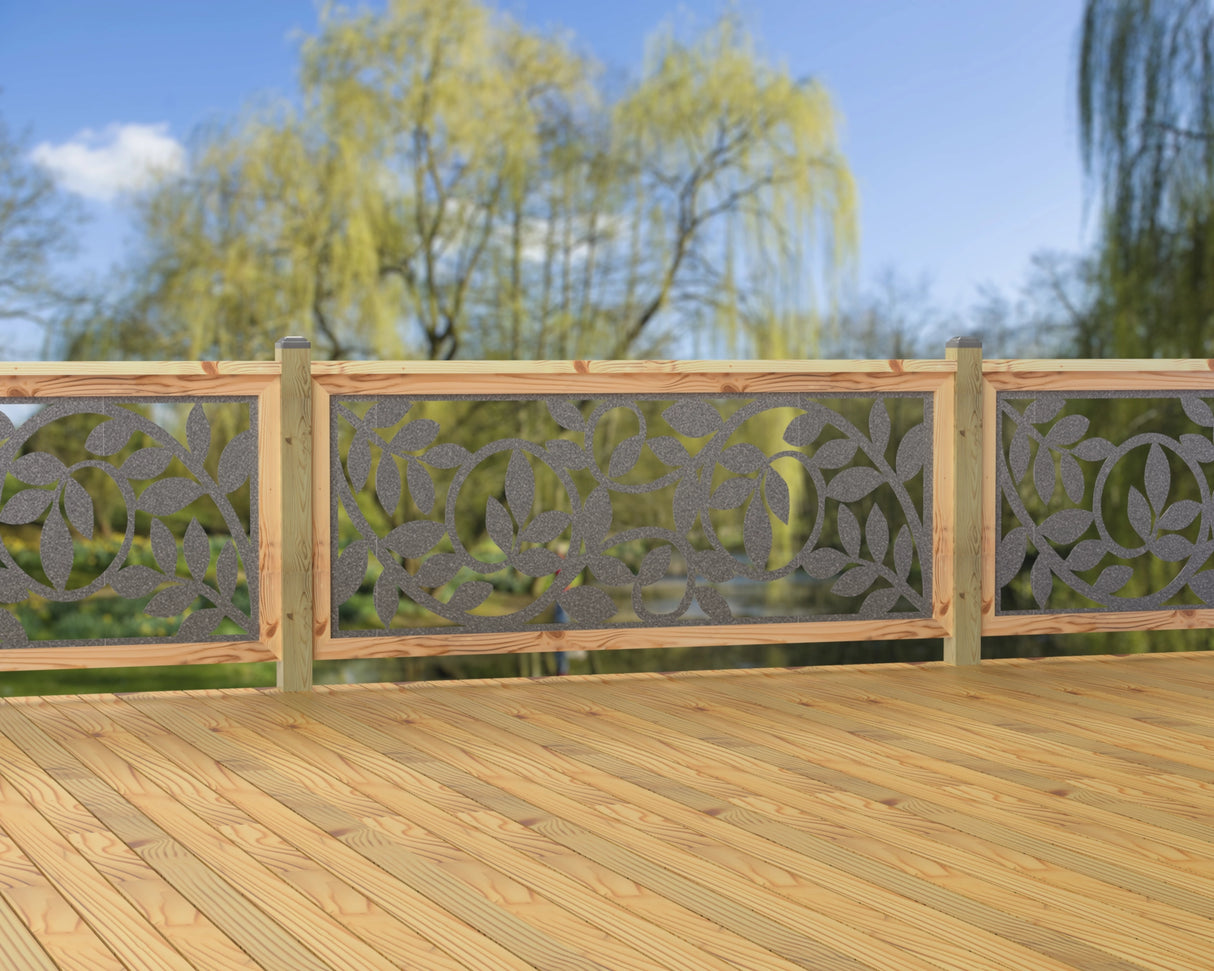 80"x30" - Vine Pattern Fence/Gate Panel Insert - Madison Iron and Wood