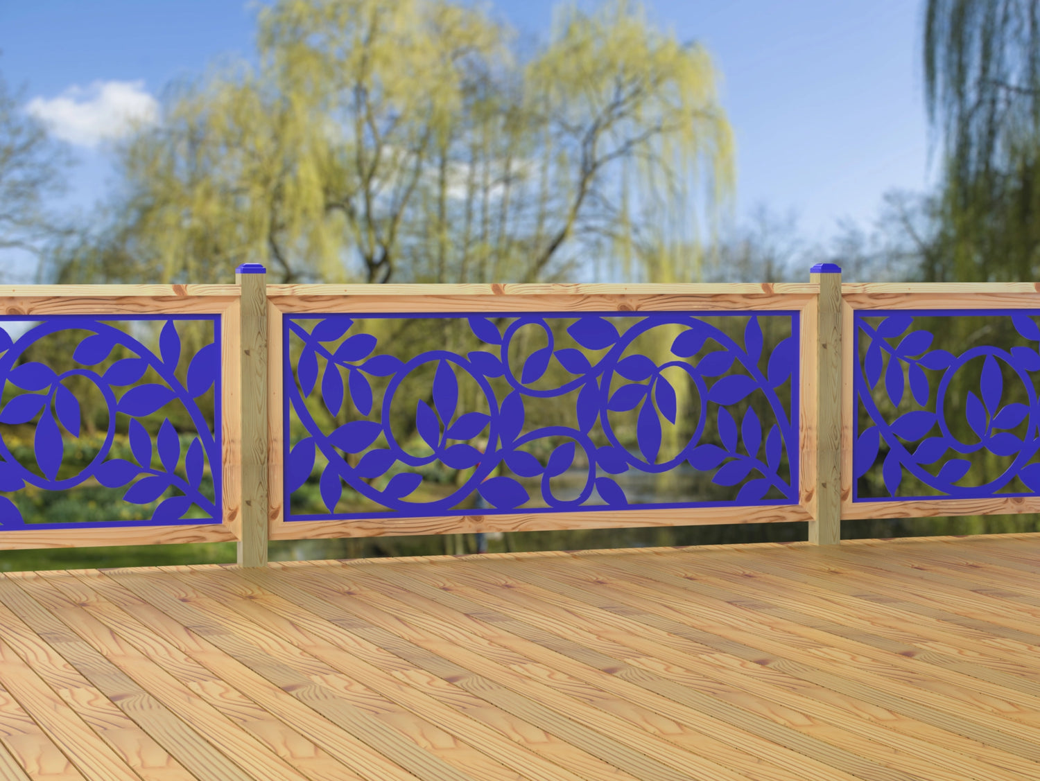 80"x30" - Vine Pattern Fence/Gate Panel Insert - Madison Iron and Wood