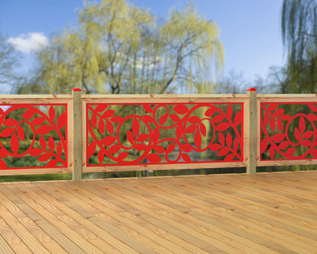 80"x30" - Vine Pattern Fence/Gate Panel Insert - Madison Iron and Wood