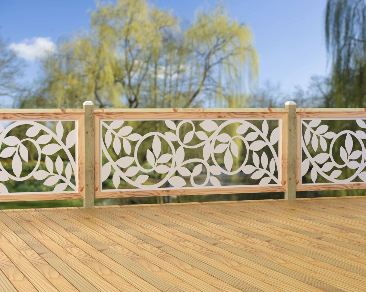 80"x30" - Vine Pattern Fence/Gate Panel Insert - Madison Iron and Wood