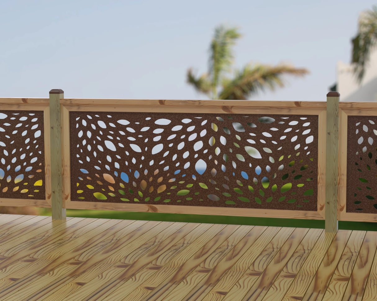Botanica Wave Railing Panel Insert - Madison Iron and Wood