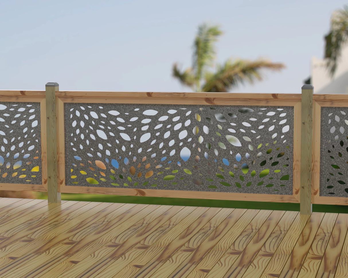Botanica Wave Railing Panel Insert - Madison Iron and Wood