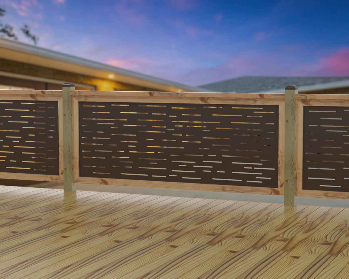 Digital Lines Design Railing Panel Insert - Madison Iron and Wood