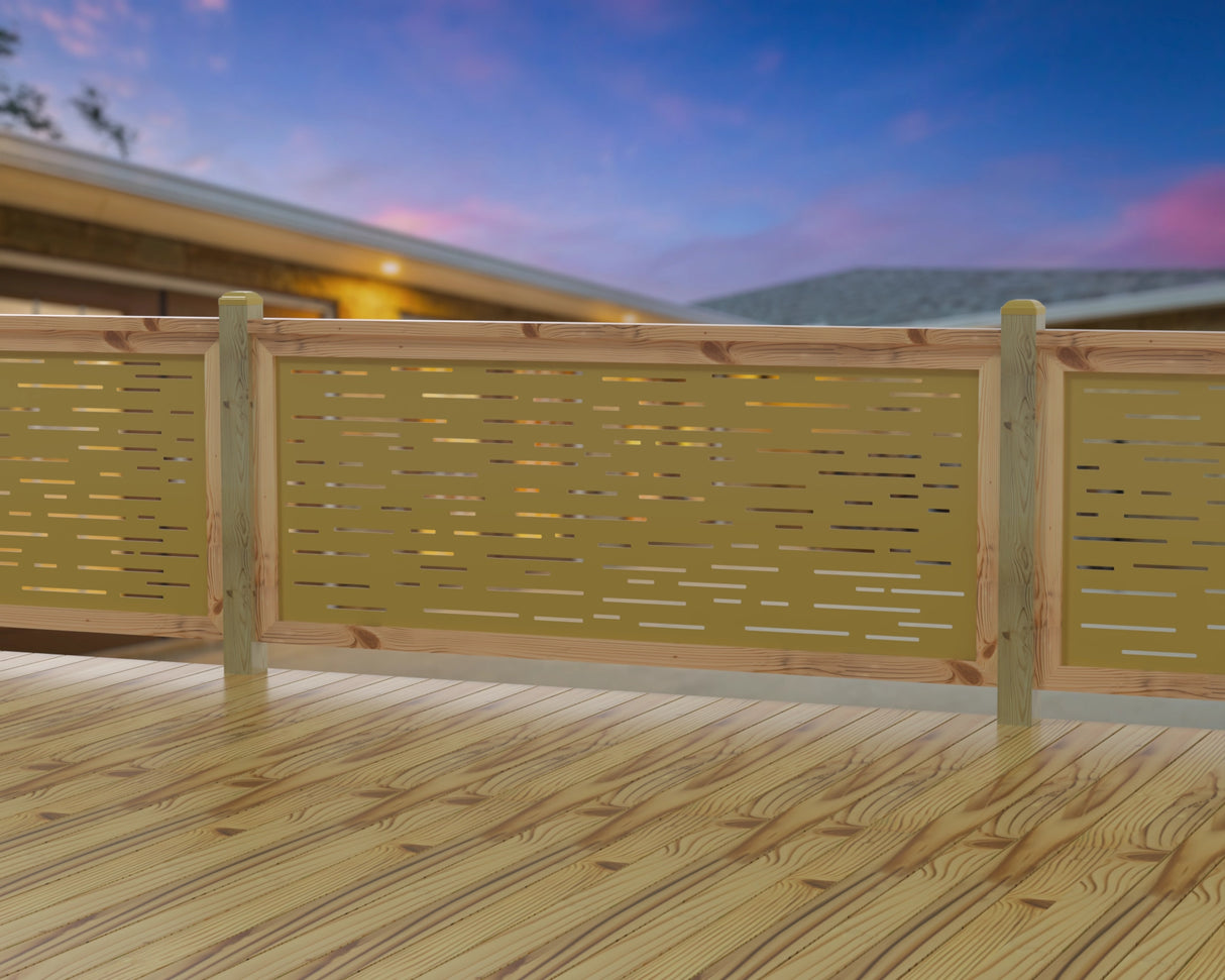 Digital Lines Design Railing Panel Insert - Madison Iron and Wood