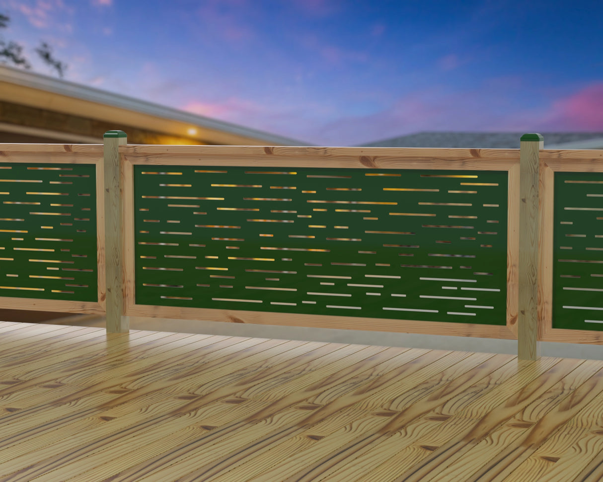 Digital Lines Design Railing Panel Insert - Madison Iron and Wood