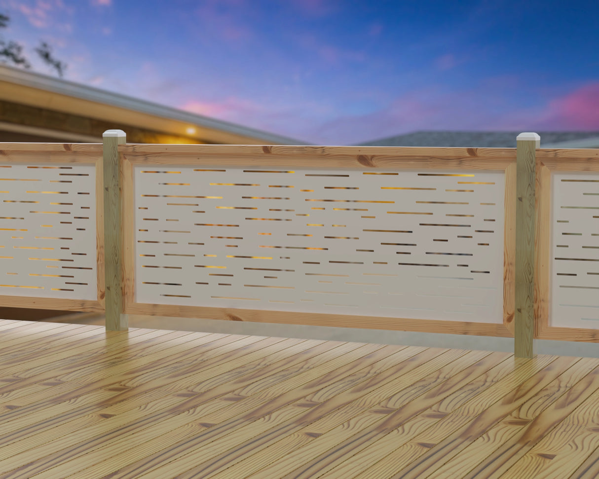 Digital Lines Design Railing Panel Insert - Madison Iron and Wood