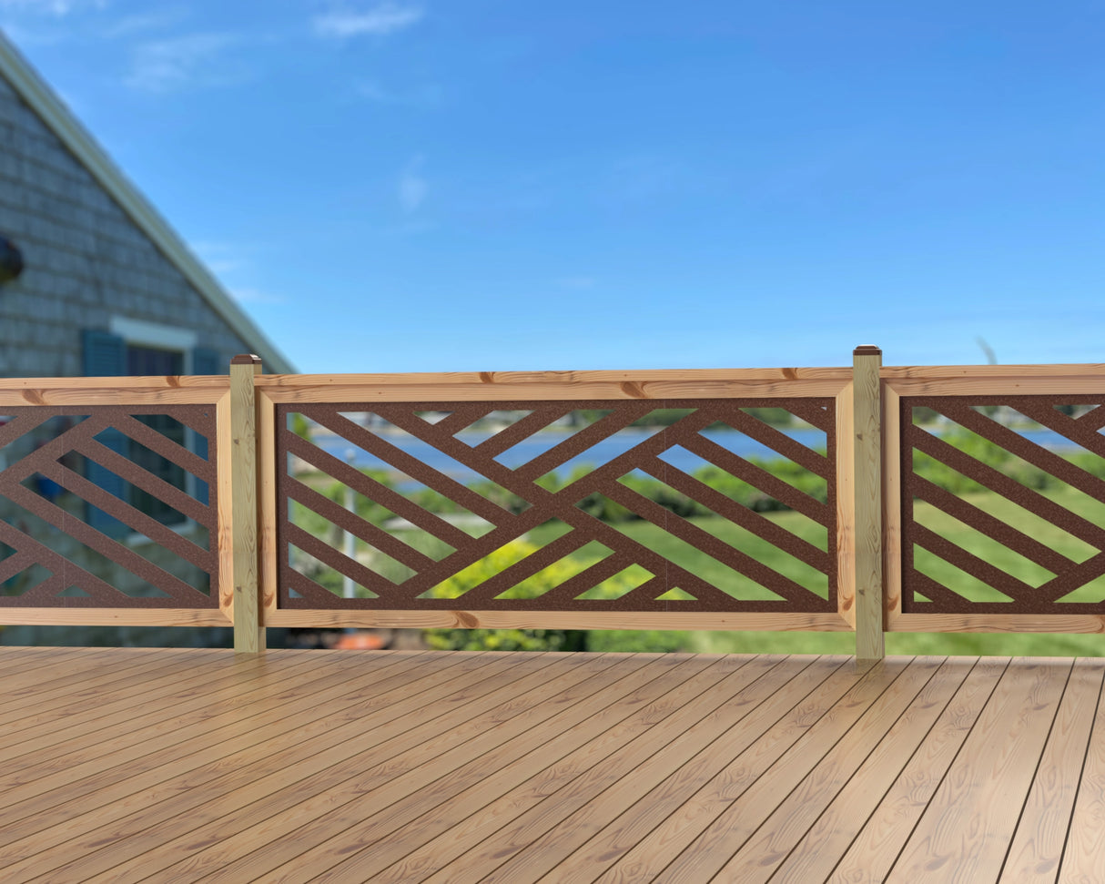 80"x30" - Modern Design Fence/Gate Panel Insert - Madison Iron and Wood