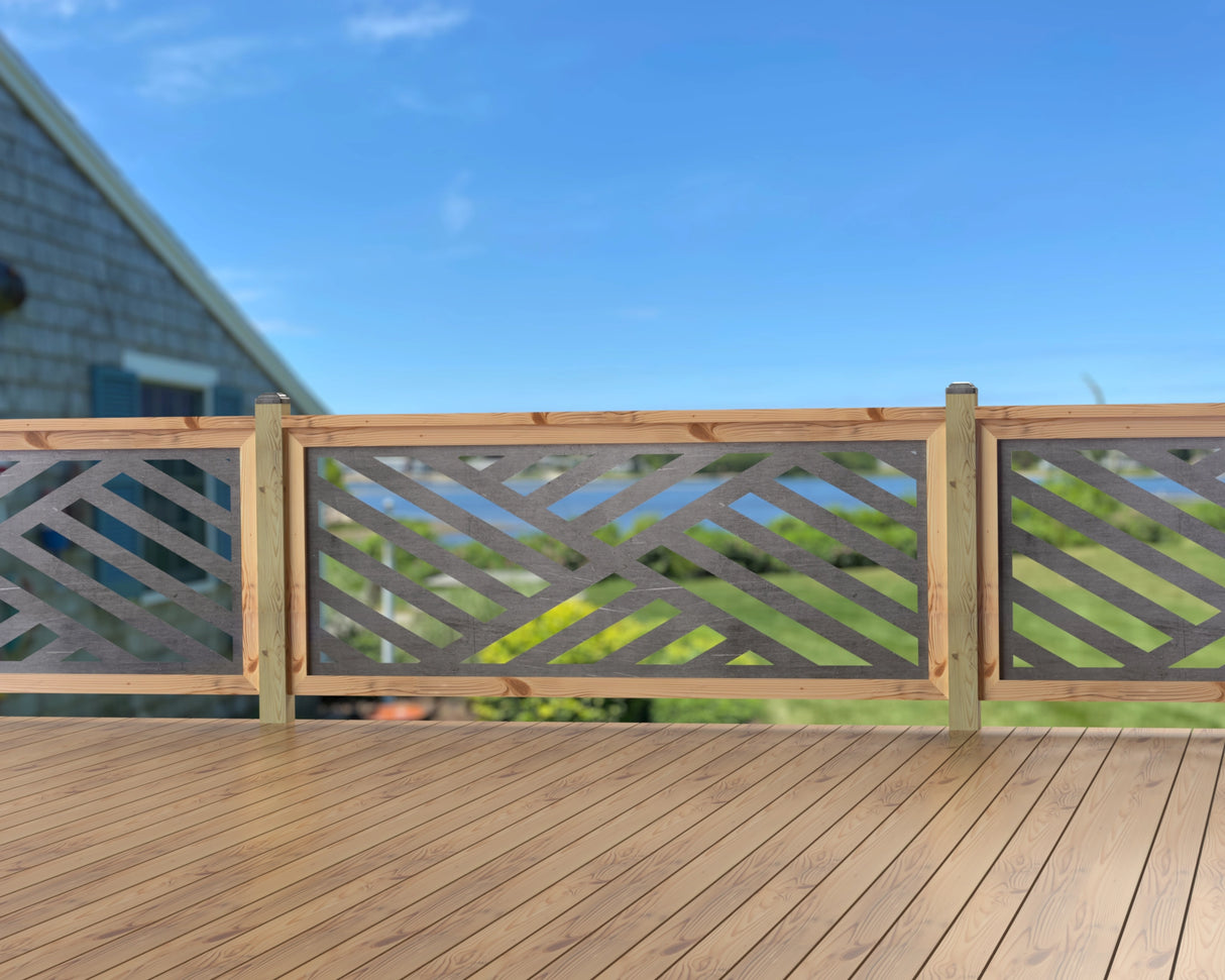 80"x30" - Modern Design Fence/Gate Panel Insert - Madison Iron and Wood