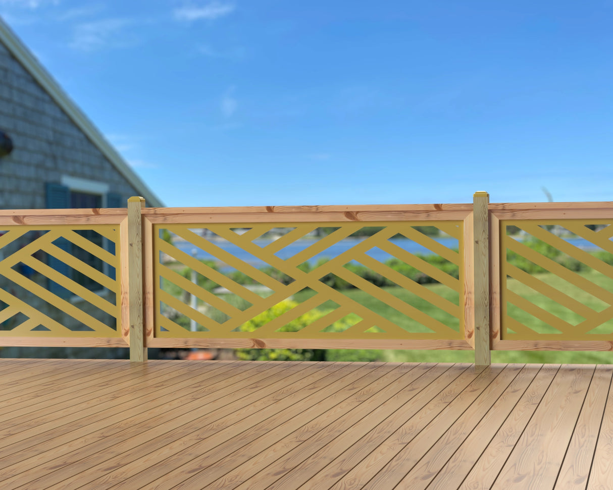 80"x30" - Modern Design Fence/Gate Panel Insert - Madison Iron and Wood