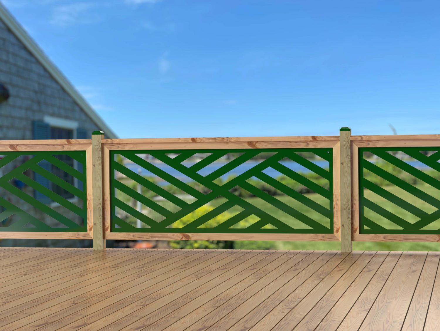 80"x30" - Modern Design Fence/Gate Panel Insert - Madison Iron and Wood