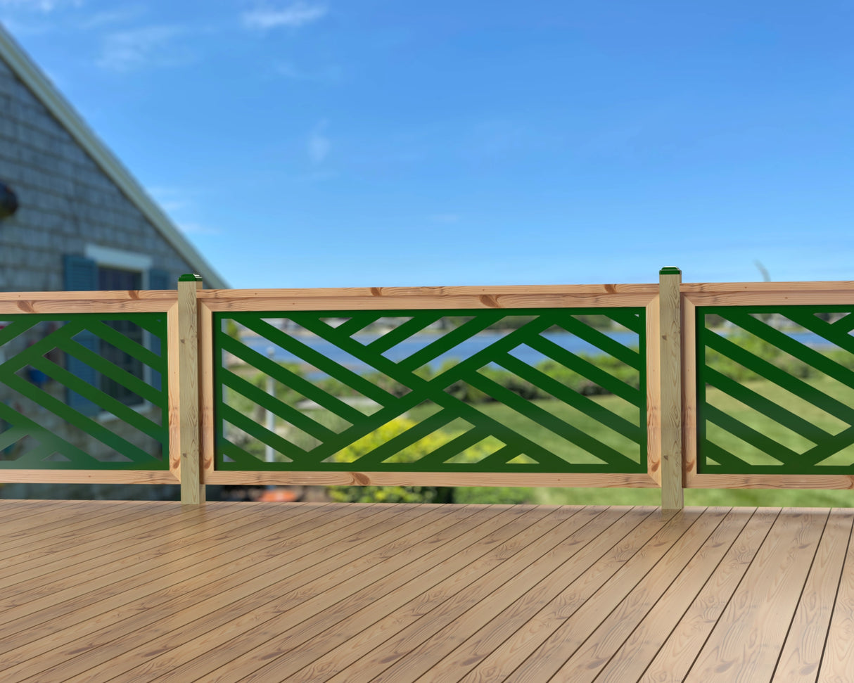 80"x30" - Modern Design Fence/Gate Panel Insert - Madison Iron and Wood