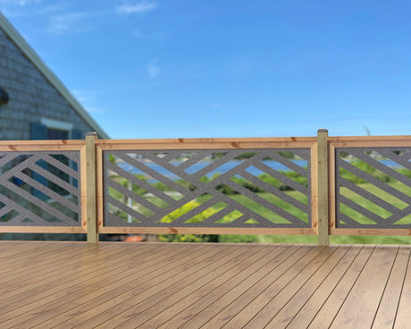 80"x30" - Modern Design Fence/Gate Panel Insert - Madison Iron and Wood