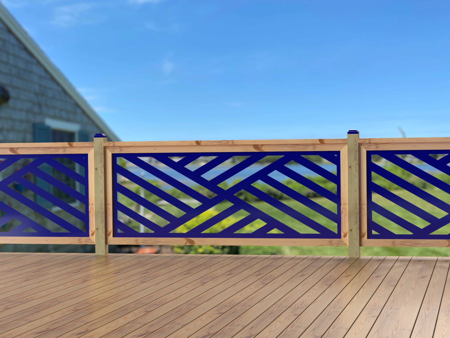 80"x30" - Modern Design Fence/Gate Panel Insert - Madison Iron and Wood