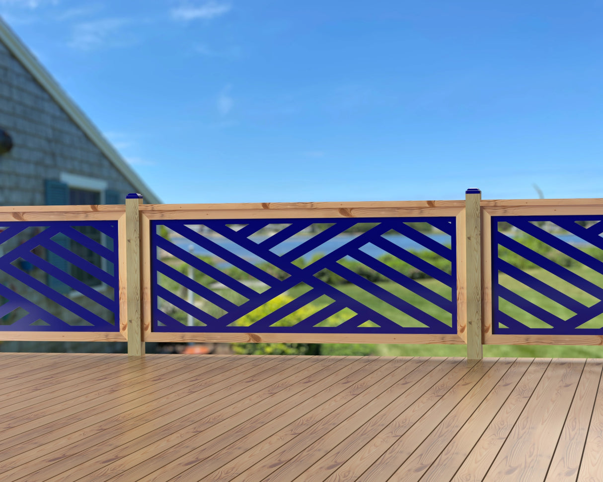 80"x30" - Modern Design Fence/Gate Panel Insert - Madison Iron and Wood