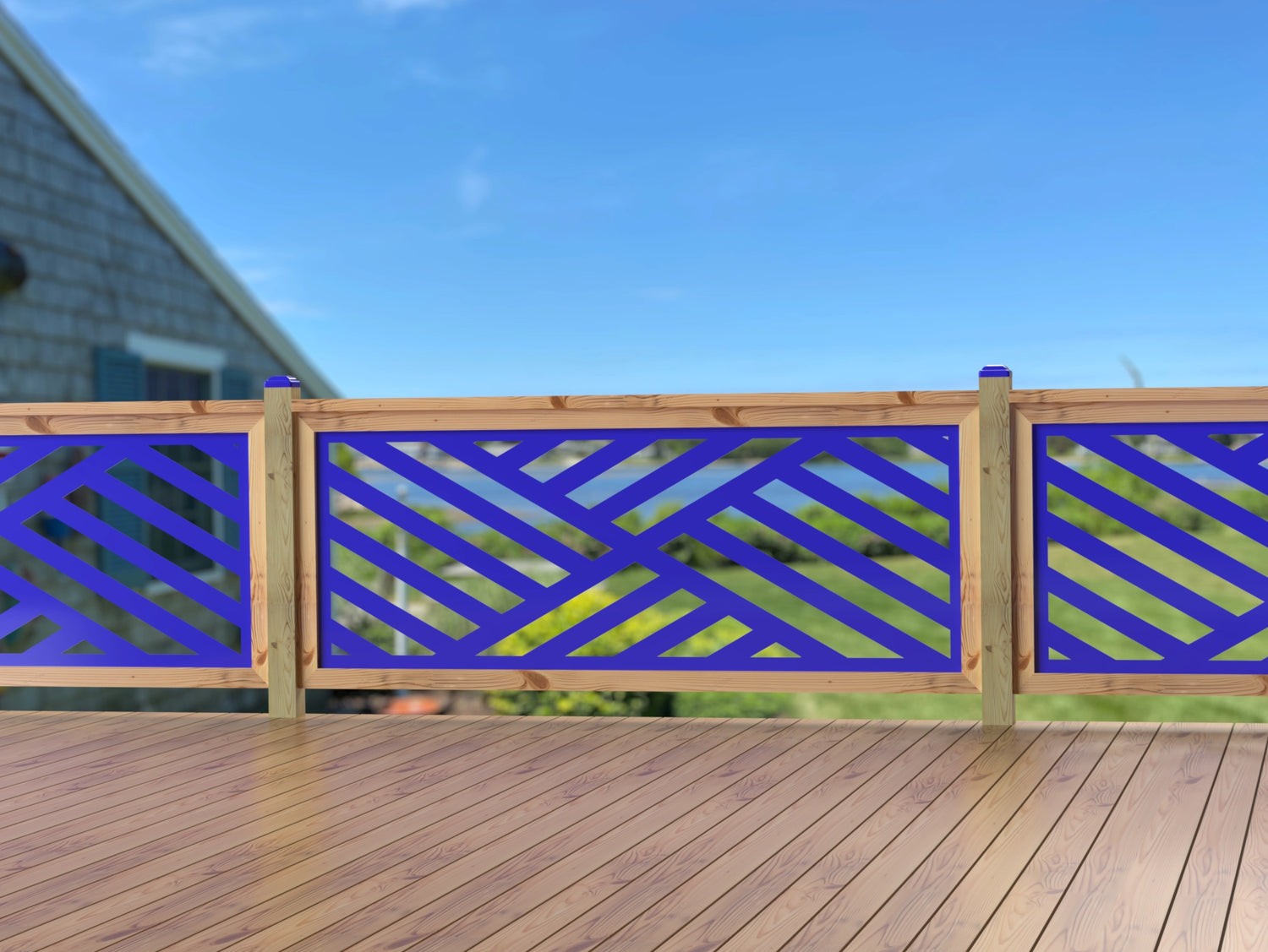 80"x30" - Modern Design Fence/Gate Panel Insert - Madison Iron and Wood