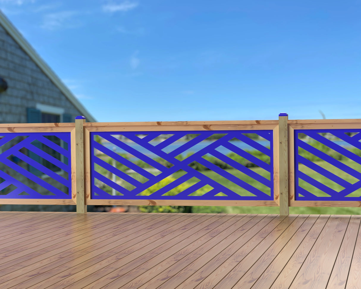 80"x30" - Modern Design Fence/Gate Panel Insert - Madison Iron and Wood