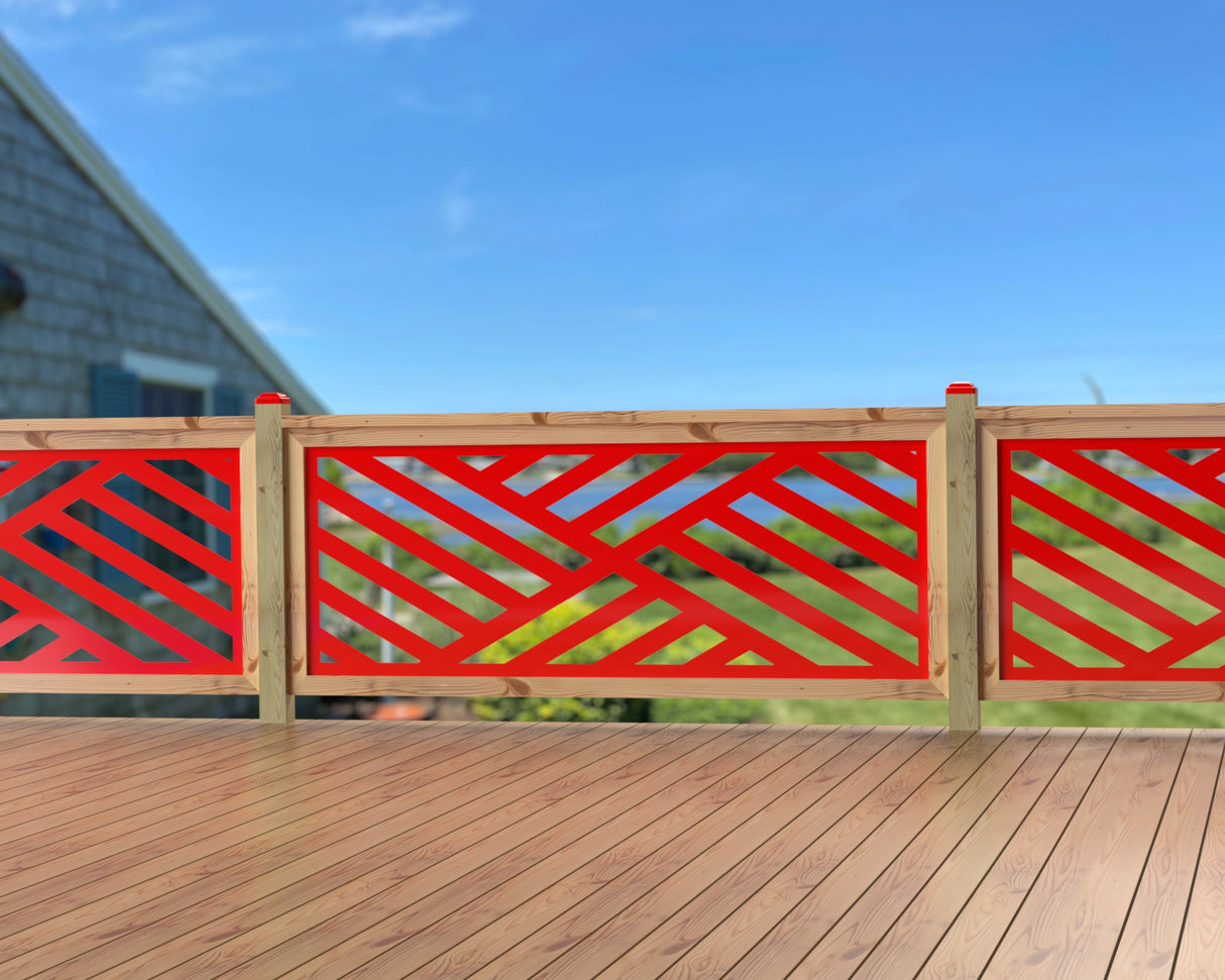 80"x30" - Modern Design Fence/Gate Panel Insert - Madison Iron and Wood