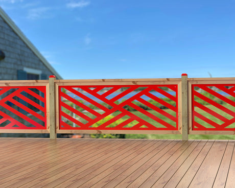 80"x30" - Modern Design Fence/Gate Panel Insert - Madison Iron and Wood