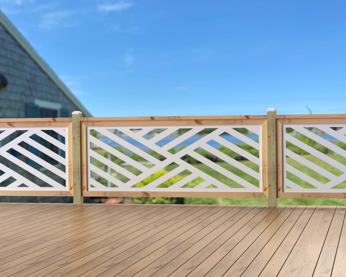 80"x30" - Modern Design Fence/Gate Panel Insert - Madison Iron and Wood