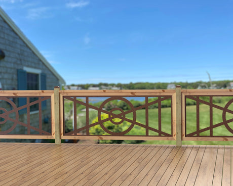 80"x30" - Modern Nautical Design Fence/Gate Panel Insert - Madison Iron and Wood