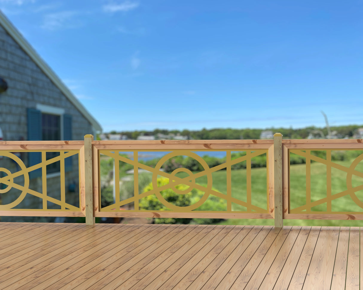 80"x30" - Modern Nautical Design Fence/Gate Panel Insert - Madison Iron and Wood