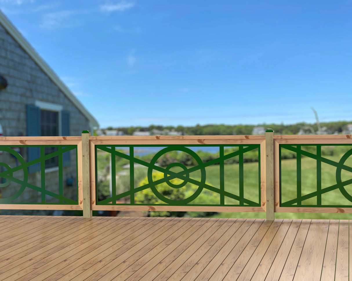 80"x30" - Modern Nautical Design Fence/Gate Panel Insert - Madison Iron and Wood