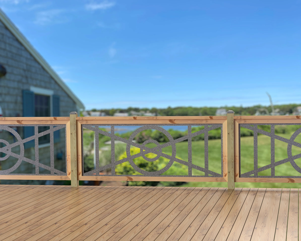 80"x30" - Modern Nautical Design Fence/Gate Panel Insert - Madison Iron and Wood