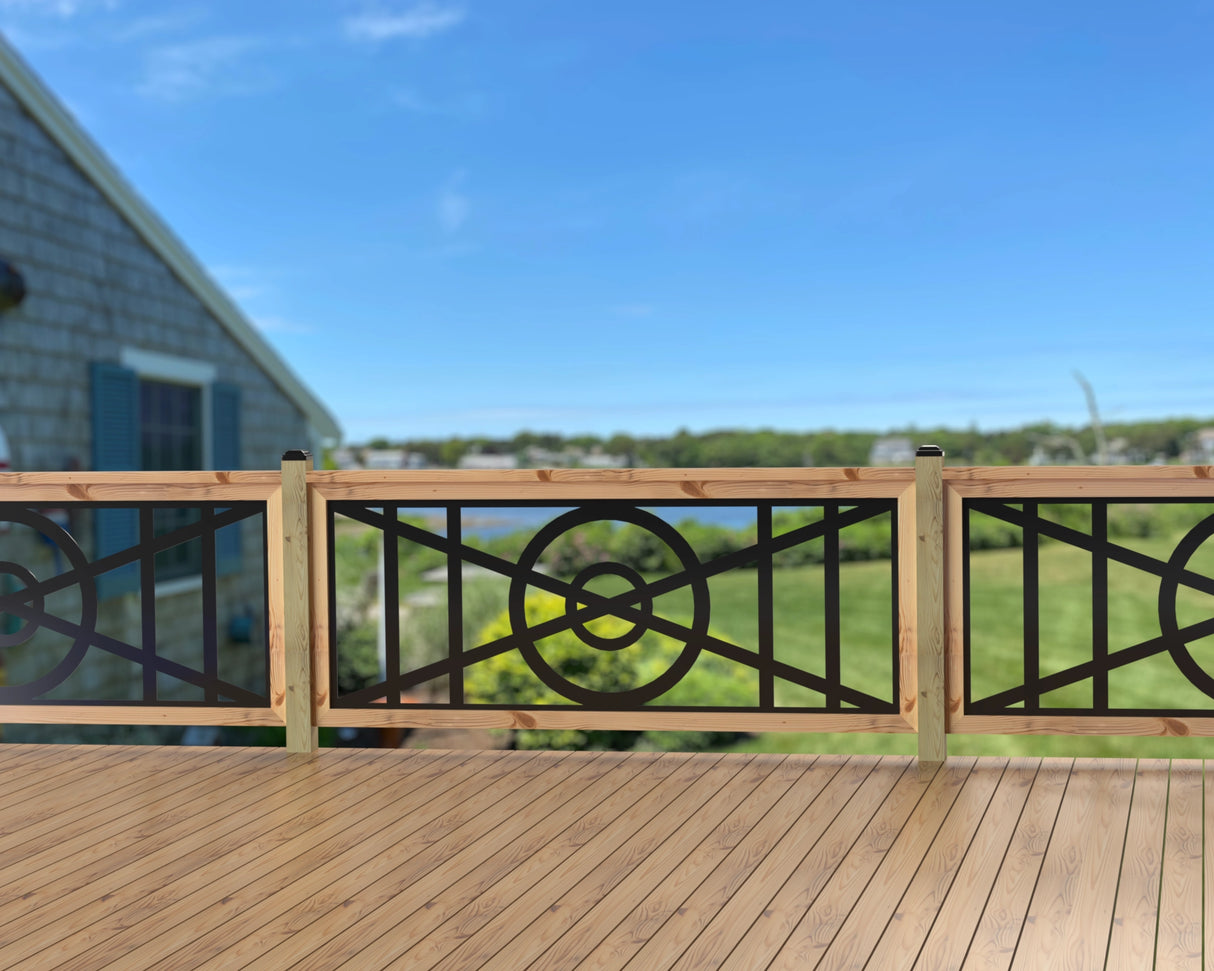 80"x30" - Modern Nautical Design Fence/Gate Panel Insert - Madison Iron and Wood