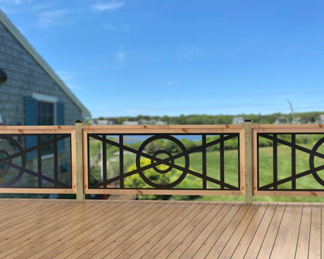 80"x30" - Modern Nautical Design Fence/Gate Panel Insert - Madison Iron and Wood