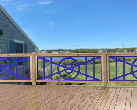 80"x30" - Modern Nautical Design Fence/Gate Panel Insert - Madison Iron and Wood