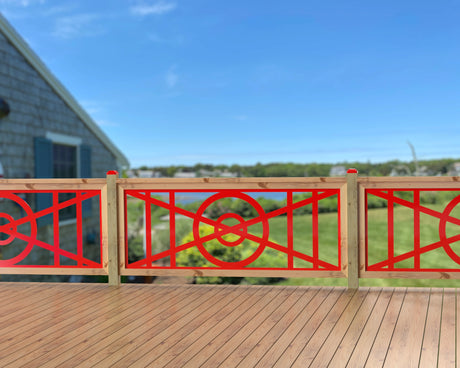 80"x30" - Modern Nautical Design Fence/Gate Panel Insert - Madison Iron and Wood