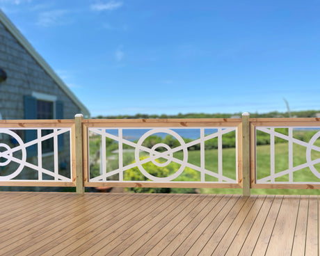 80"x30" - Modern Nautical Design Fence/Gate Panel Insert - Madison Iron and Wood