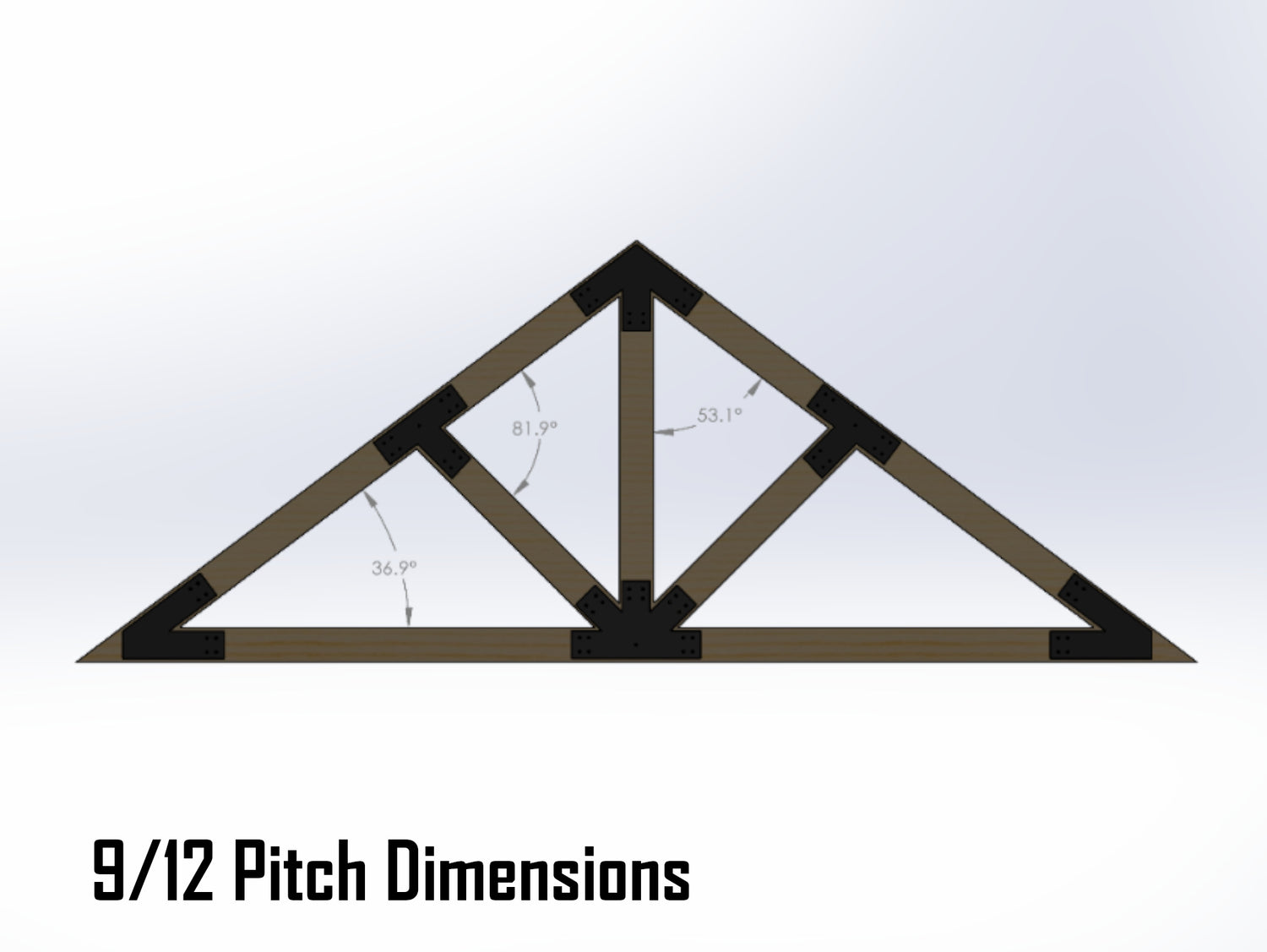Web Truss Industrial Brackets, For 8 Inch Lumber - Madison Iron and Wood