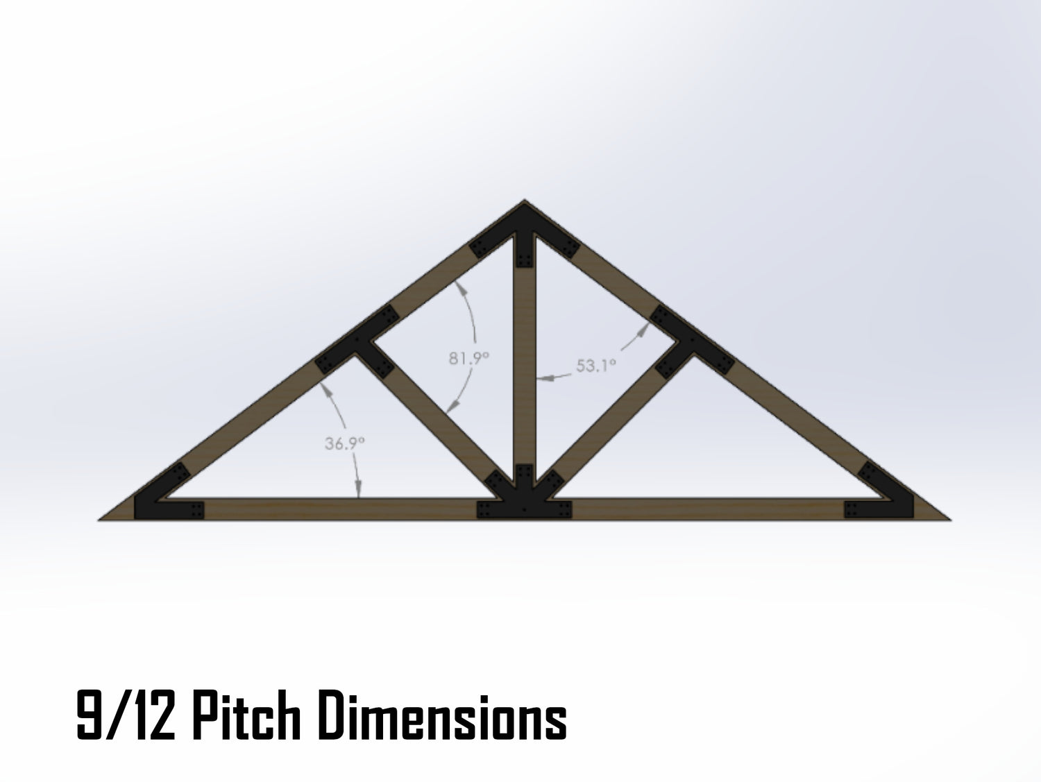 Web Truss Industrial Brackets, For 6 Inch Lumber - Madison Iron and Wood