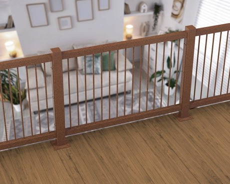 80"x30" - Round Spindle Railing Panel Insert - Madison Iron and Wood