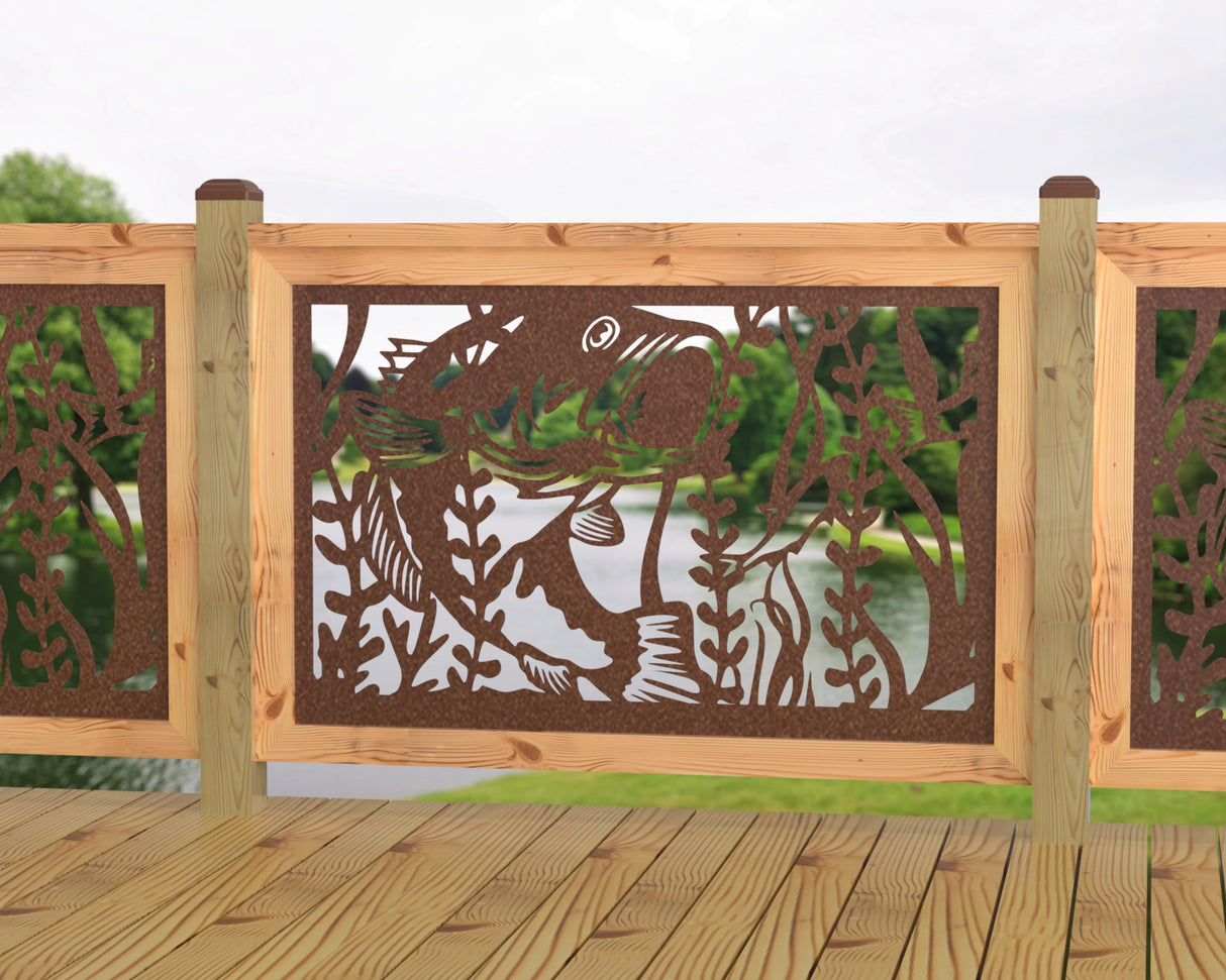 Bass Pond Railing Panel Insert - Madison Iron and Wood