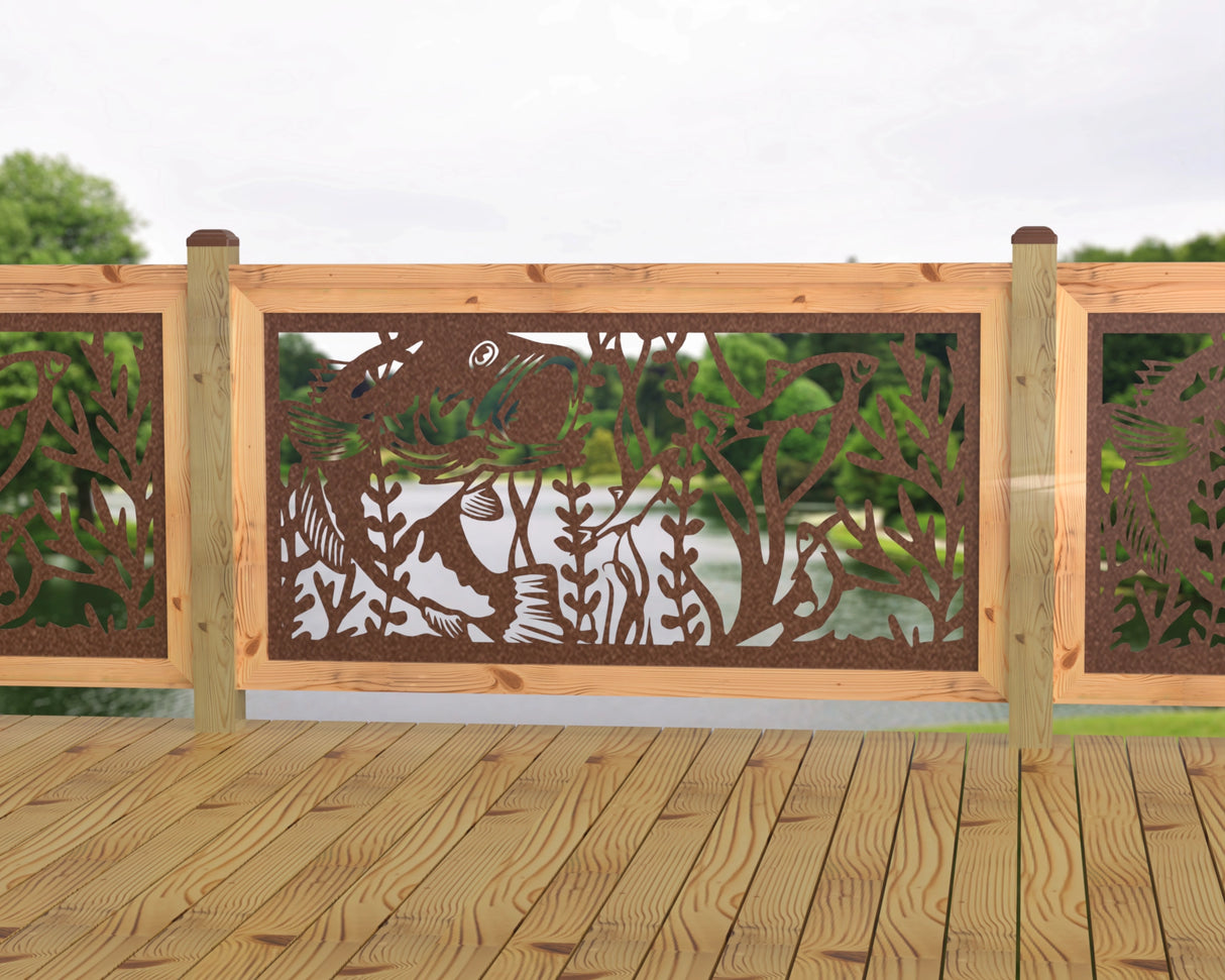 Bass Pond Railing Panel Insert - Madison Iron and Wood