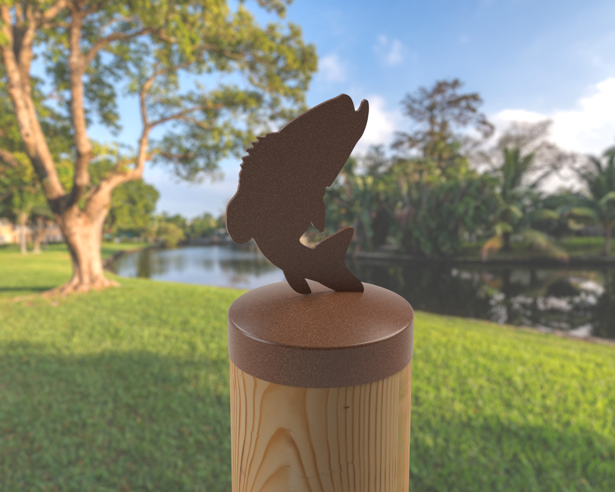 Bass, Round Post Cap (4x4 Round Post Size) - Madison Iron and Wood