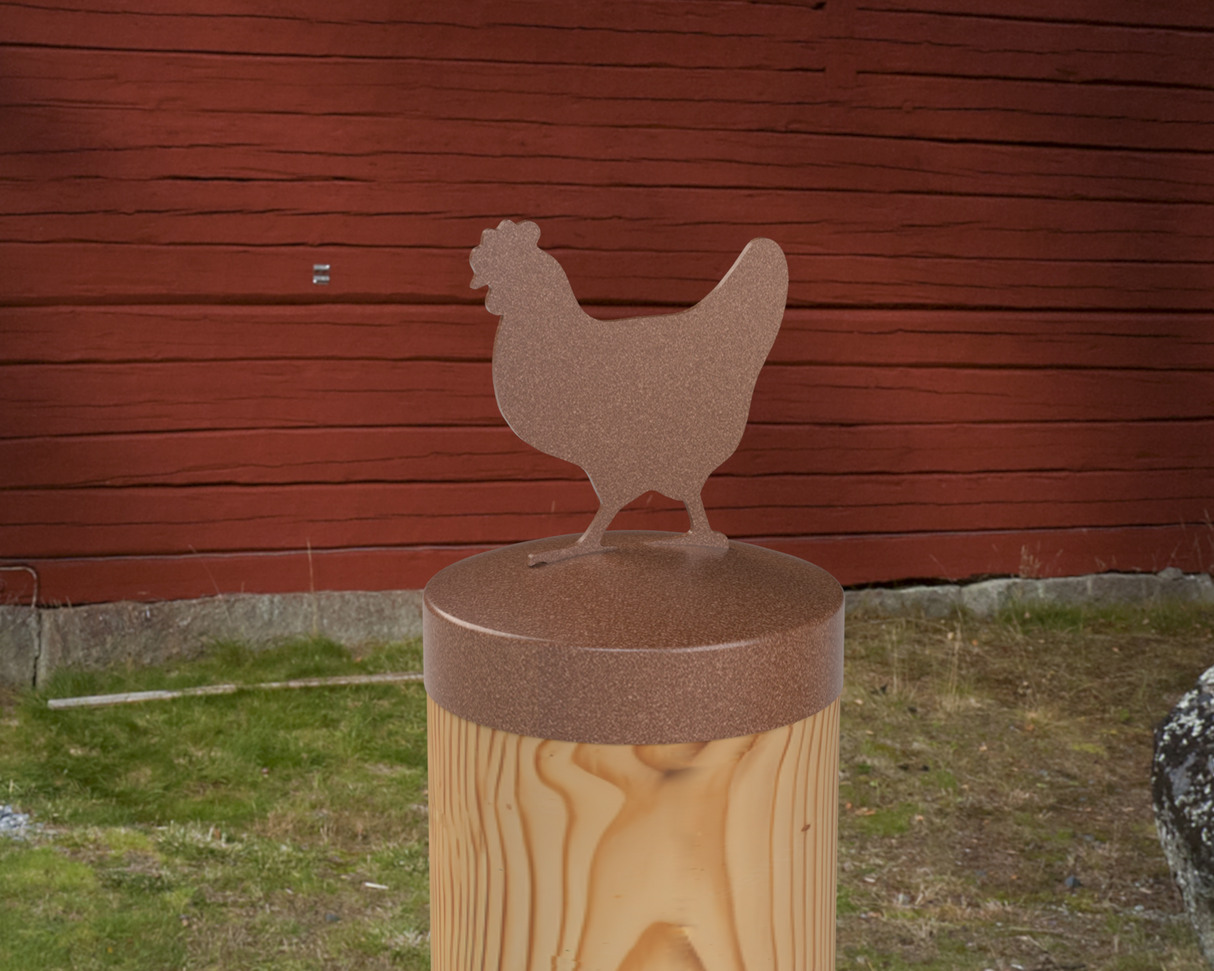 Chicken, Round Post Cap (4x4 Round Post Size) - Madison Iron and Wood