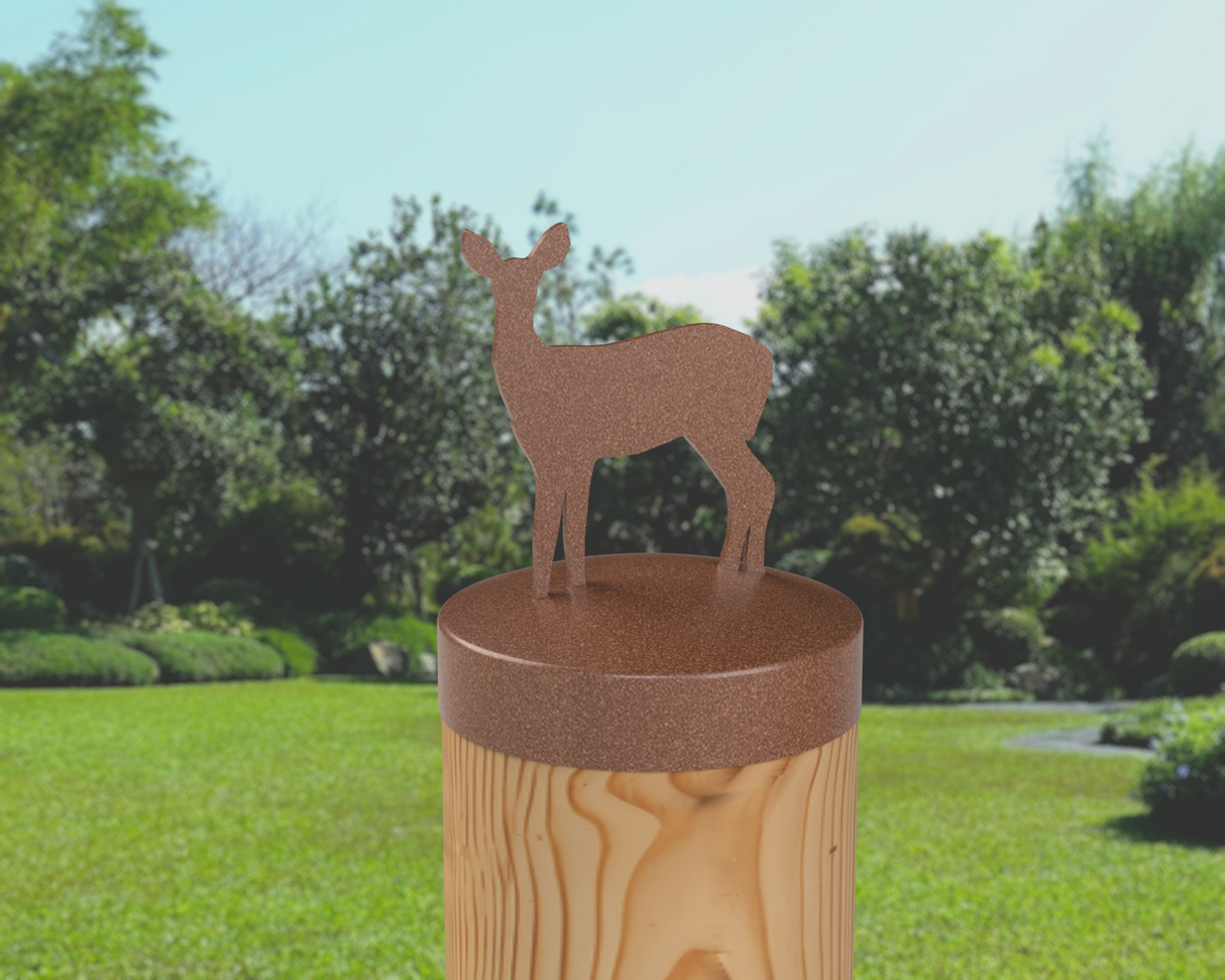 Doe, Round Post Cap (4x4 Round Post Size) - Madison Iron and Wood