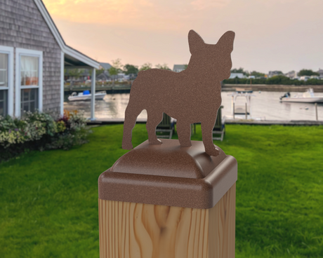 4x4 French Bulldog Post Cap (Fits 3.5 x 3.5 Post Size) - Madison Iron and Wood