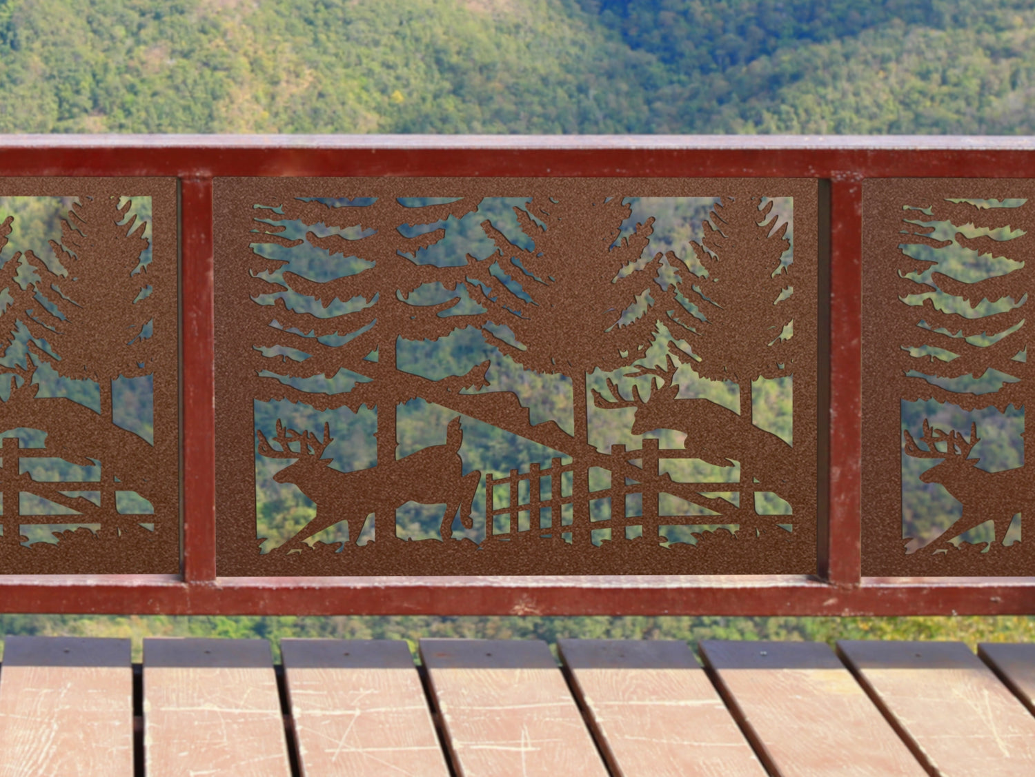 80"x30" - Deer Landscape Fence/Gate Panel Insert - Madison Iron and Wood