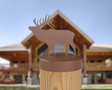 Elk, Round Post Cap (4x4 Round Post Size) - Madison Iron and Wood