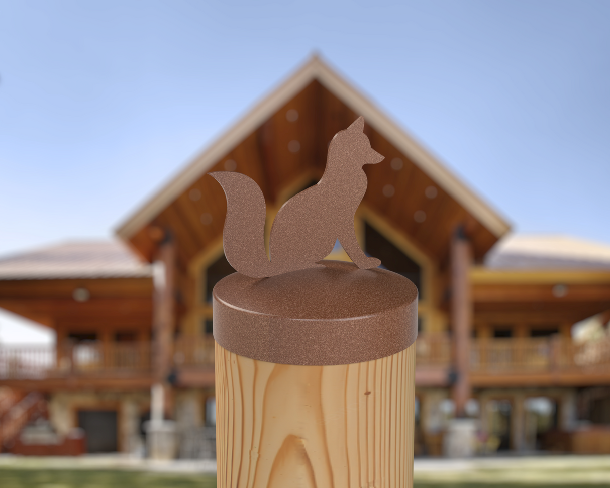 Fox, Round Post Cap (4x4 Round Post Size) - Madison Iron and Wood
