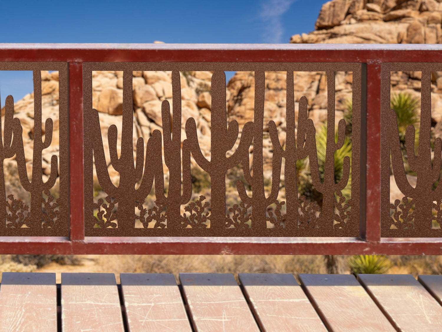 80"x30" - Saguaro National Park Fence/Gate Panel Insert - Madison Iron and Wood