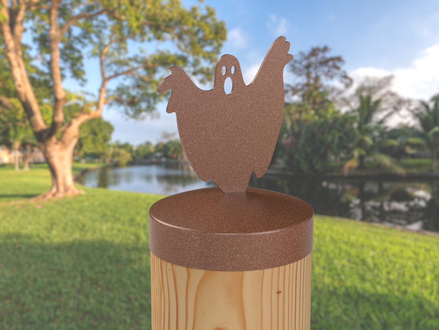 Ghost, Round Post Cap (4x4 Round Post Size) - Madison Iron and Wood